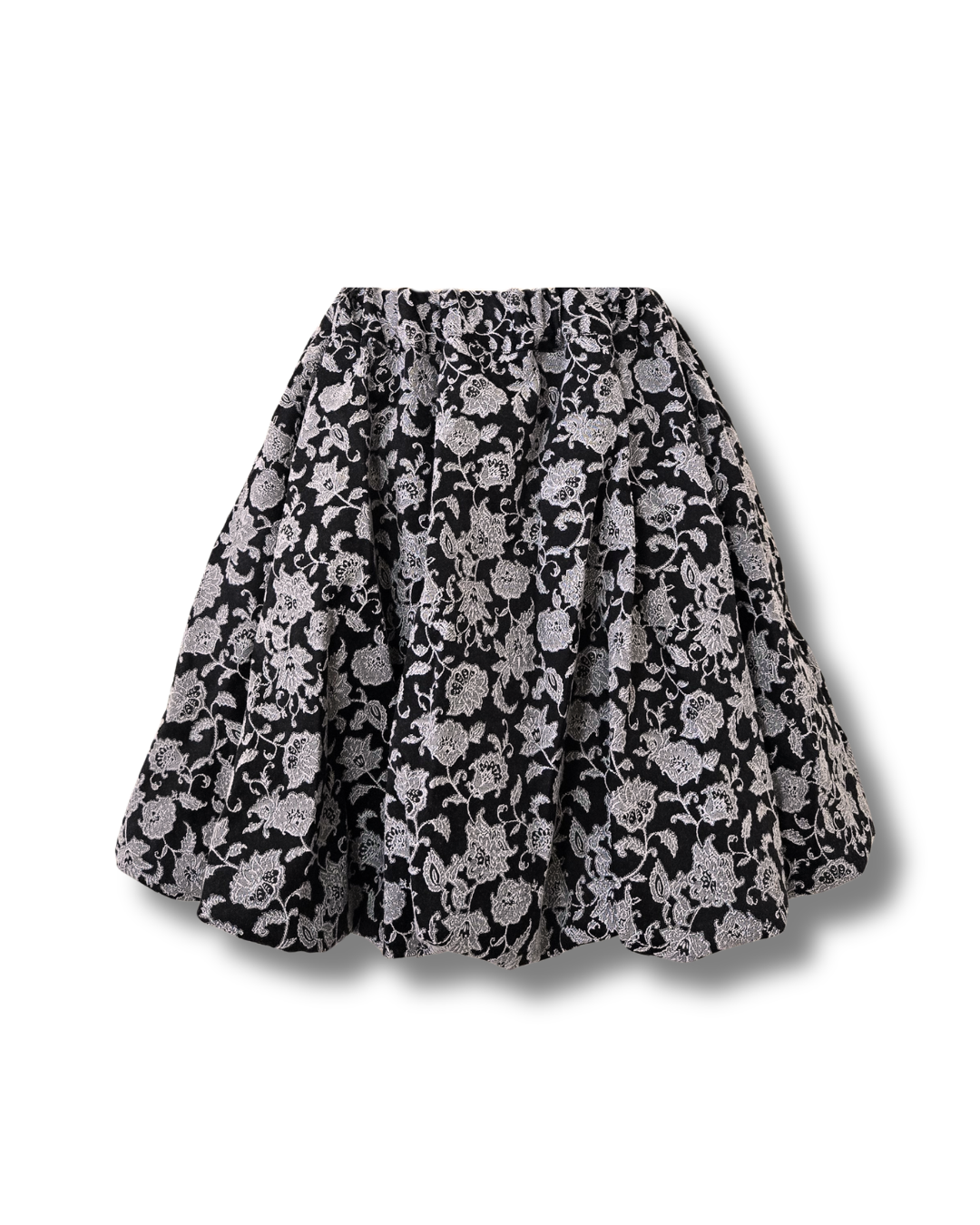 Jacquard balloon skirt