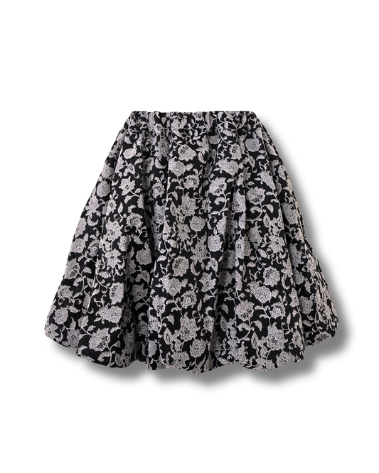 Jacquard balloon skirt